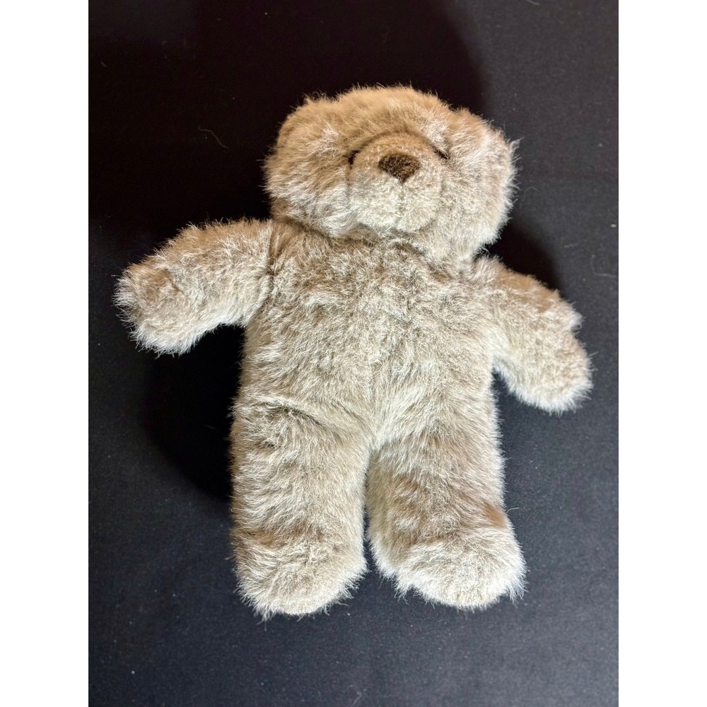 Vintage 1985 Emotions Mattel Grey Teddy Bear Plush Shaggy Fur G 1223 Collectible